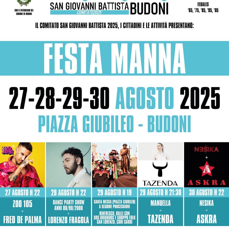 Festa Patronale Di Budoni In Onore Di San Giovanni Battista