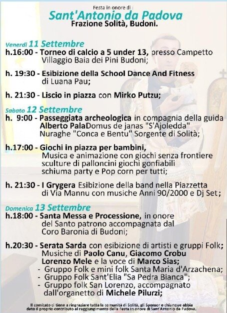 FESTA DELLA FRAZIONE DI SOLITA' - BUDONI